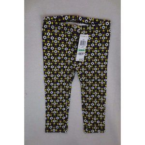 First Impression infant girl Leggings Size 18 Months Black Yellow Floral New